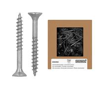 HELPMATE - Tornillos universales de cabeza avellanada 3,5x30 acero inoxidable A2-400 tornillos para madera con cabeza PZ 2 y rosca parcial