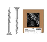 HELPMATE - Tornillos universales de cabeza avellanada 4,0 x 40 acero inoxidable A2 inoxidables - Paquete de 225 tornillos para madera con accionamiento en T y rosca parcial - Tornillos para aglomerado