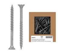 HELPMATE - Tornillos universales de cabeza avellanada 4,0x50 acero inoxidable A2-200 tornillos para madera con cabeza PZ 2 y rosca parcial