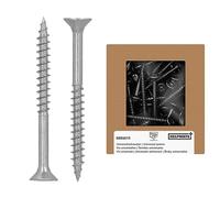 HELPMATE - Tornillos universales de cabeza avellanada 4,5x50 acero inoxidable A2-150 tornillos para madera con cabeza T y rosca parcial