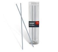 HELPMATE - Varilla roscada M5 x 330 mm de acero inoxidable A2 - Set de 2 piezas de barras con rosca métrica completa - Perno pasador roscado con clase de resistencia 4.8, DIN 976 de color plata
