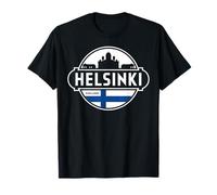 Helsinki Finlandia Ciudad Viaje Skyline Silueta Camiseta