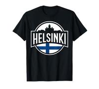 Helsinki Finlandia Ciudad Viaje Skyline Silueta Camiseta