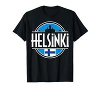 Helsinki Finlandia Ciudad Viaje Skyline Silueta Camiseta