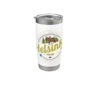 Helsinki Recuerdo vintage capital los alces de Finlandia Vaso térmico de acero inoxidable de doble pared