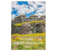 Helsinki - Sehenswürdigkeiten (Wandkalender 2026 DIN A3 hoch), CALVENDO Monatskalender: Von der wunderschönen Insel Suomenlinna bis hin zu imposanten ... zeigt sich von seinen schönsten Seiten.