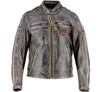 Helstons Ace 10Ans Chaqueta de cuero de motocicleta, marrón, Talla XXL