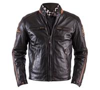 helstons Ace Rag Chaqueta De Cuero Marrón M hombres