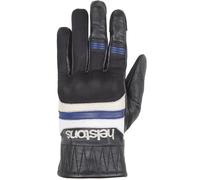 Helstons Bull Air Guantes de moto de verano, negro-blanco-azul, tamaño L para Hombres
