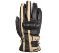 Helstons Burton Guantes de moto, negro-beige, tamaño L para Hombres