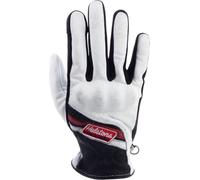 Helstons Cars Air Guantes de moto, negro-blanco-rojo, tamaño L para Hombres