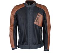 Helstons Colt Air Chaqueta de cuero / textil para motocicleta, azul-marrón, tamaño M para Hombres