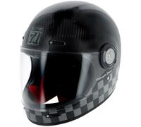 Helstons Course Full Face Carbon Casco, Negro/Blanco, Talla XS (53/54)