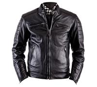 helstons Cruiser Rag Chaqueta De Cuero Negro XL hombres