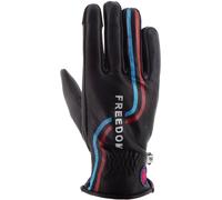 Helstons Freedom Guantes de moto para mujer de verano, negro-rojo-azul, tamaño S M