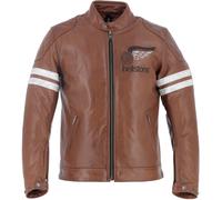 Helstons Jake Speed Chaqueta de cuero de motocicleta, marrón, tamaño M para Hombres