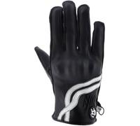Helstons Mora Guantes de moto, negro-gris-blanco, tamaño M L para Hombres