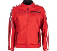 Helstons Queen Mesh Chaqueta textil de la motocicleta de las señoras, rojo, tamaño 2XL para Mujer