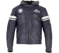 Helstons Riposte Chaqueta de cuero de motocicleta, azul oscuro, Talla S