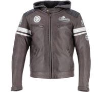 Helstons Riposte Chaqueta de cuero de motocicleta, marrón, tamaño L para Hombres