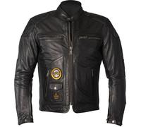 Helstons Tracker Chaqueta de cuero de motocicleta, negro, Talla S