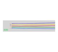 Helukabel 29372 Litze H05V-K - Hilo de pescar (1 x 1 mm², 100 m), color rojo y blanco