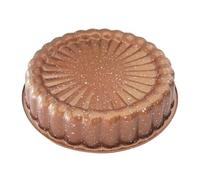 Heluok Molde para tartas Charlotte de 10 pulgadas, molde para hornear en forma de flor, molde antiadherente para tartas Charlotte, bandeja redonda reutilizable para hornear, pequeño molde de acero al