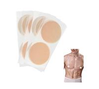Helweet Pezones de Cinta, Hombre Tapas de Pezón, Cinta de Pezón para Hombres, 30 Pares Invisible Pezoneras Cubre, Cubierta de Pezón Transpirable, Desechable Tapas de Pezón, Apto para Maratón