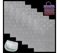 Helweet Plastic Canvas, Cañamazo Plástico, Lona de Malla de Plástico Red, Malla de Plástico para Punto de Cruz, para Bolsos de Bricolaje para Manualidades y Proyectos de Costura, 6 Piezas, 20 x 30cm