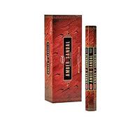 Hem Amber - Varillas de Incienso de sándalo, 6 Paquetes de 20 Varillas.