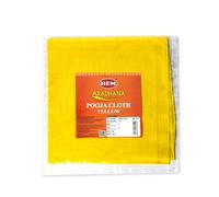 HEM Aradhana - Paño Pooja amarillo para mandir, más de 25 metros, tela roja de mandir, paño de templo premium para ceremonias espirituales, ideal para uso doméstico y templo, mejora tu espacio sagrado