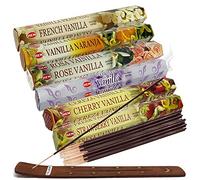 Hem - Paquete Variado de Varillas de Incienso #18 y Soporte para Varillas de Incienso con 6 fragancias de Vainilla