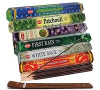 Hem - Paquete Variado de Varillas de Incienso #23 y Soporte para Varillas de Incienso con 6 fragancias más gustadas