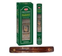 HEM Precious - Varillas de incienso con fragancia preciosa, caja completa de 6 con soporte para varillas de incienso DHS para espiritualidad, spa, yoga, meditación, curación, aromaterapia y relajación