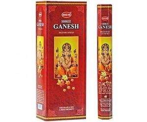 Hem Shree Ganesha - Incienso hexagonal (6 paquetes de 20 unidades, 120 varillas)