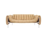 Hem Sofá de 2.5 plazas Puffy 205 cm Sand leather-acero inoxidable