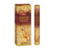Hem Varillas de incienso Good Luck 120 unidades (6 cajas de 20) incienso indio enrollado a mano | Energía positiva, prosperidad y relajación, meditación, yoga y fragancia para el hogar