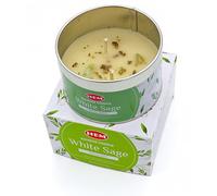 Hem - Vela perfumada con piedras preciosas, smudge, palo santo, salvia, romero (salvia blanca)