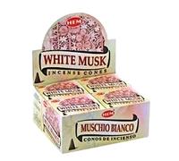 Hem White Musk - Caso de 12 cajas 10 conos cada uno - Incienso de la India