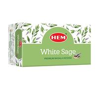 HEM White Sage Masala Incense - Varitas de incienso (salvia blanca, 12 x 15 g, 180 g)