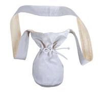 HEMAD Bolso de capas pequeño - Algodón/Lino Ropa medieval, Blanco, talla única