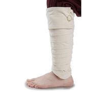HEMAD Calentadores de la pierna medievales con el peroné - algodón puro - talla única - Beige