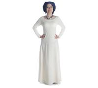 HEMAD Vestido Simple de Mujer Medieval - Mezcla de algodón y cáñamo - Beige L/XL