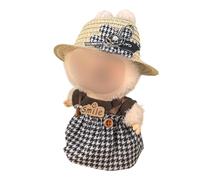 Hemaisu Juego de ropa de muñeca de 3 piezas | 14 - 17 cm adorable traje compatible con La Bubu The Monster | con sombrero, parte superior y falda de tirantes para figuras de acción