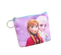 Hemasa Cartera escolar para niña, diseño de dibujos animados, serie Frozen, gran capacidad, portátil, almacenamiento portátil, cartera de monedas de poliuretano duradero, 4 (Reino Unido)