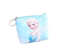 Hemasa Cartera escolar para niña, diseño de dibujos animados, serie Frozen, gran capacidad, portátil, almacenamiento portátil, cartera de monedas de poliuretano duradero, 3