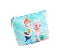Hemasa Cartera escolar para niña, diseño de dibujos animados, serie Frozen, gran capacidad, portátil, almacenamiento portátil, cartera de monedas de poliuretano duradero, 5