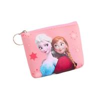 Hemasa Cartera escolar para niñas, diseño de dibujos animados, serie Frozen, gran capacidad, portátil, almacenamiento portátil, cartera de monedas de poliuretano duradero, 6 (Reino Unido)