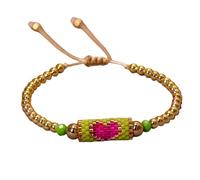 Hemasa Miyuki - Pulsera de cuentas de estilo bohemio tejida con hilo ajustable para mujer, joyería de corazón, accesorio de regalo de cumpleaños, fiesta 2023