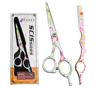 HEMATITE Tijeras de titanio de pelo de color rosa de 5,5 pulgadas, tijeras de corte profesional de peluquero y kit de afeitar
